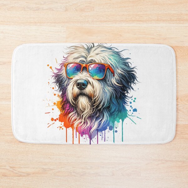 Item preview, Watercolor Bergmasco Sheepdog Wearing Sunglasses designed and sold by TheAnimalZ00.