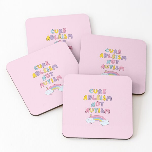 Item preview, Cure Ableism Not Autism (pink) designed and sold by mydoodlesateme.