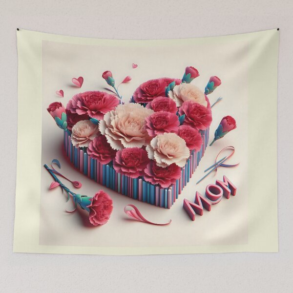 Item preview,  Special for Mom 2024: 3D Flower Heart designed and sold by sofia1971.