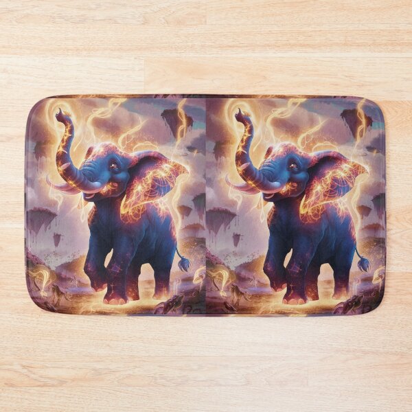 Item preview, Elephant Portrait. lightning elephant, happy elephant designed and sold by ElephantVibes.
