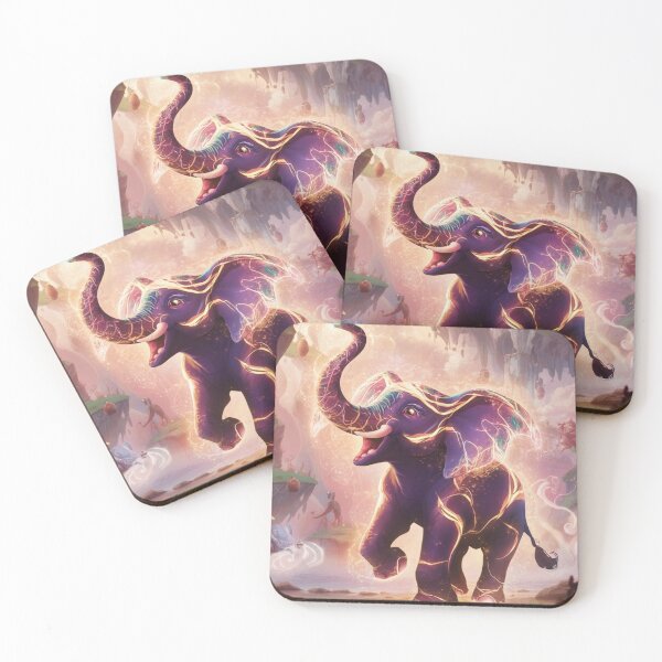 Item preview, Elephant Portrait. lightning elephant, happy elephant designed and sold by ElephantVibes.
