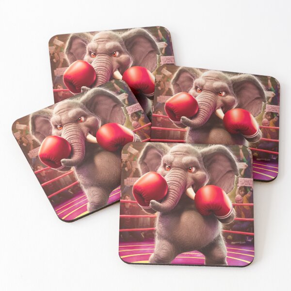 Item preview, Elephant Portrait. elephant boxing designed and sold by ElephantVibes.