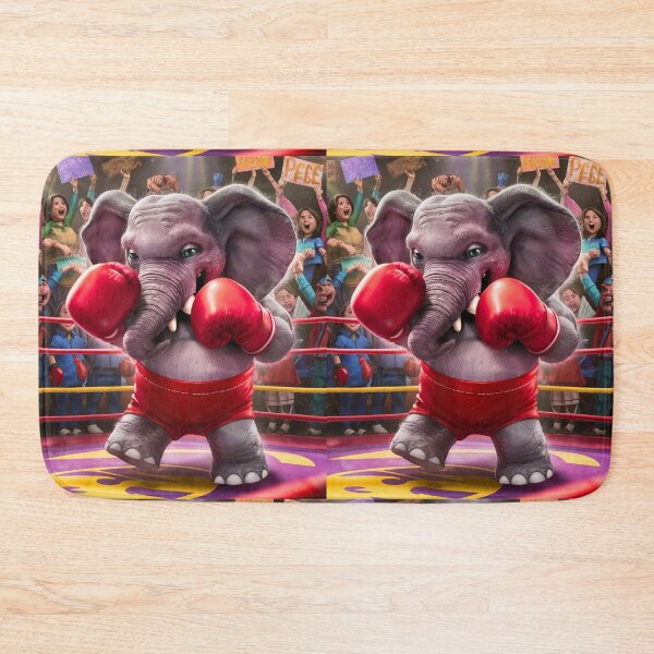 Item preview, Elephant Portrait. elephant boxing designed and sold by ElephantVibes.
