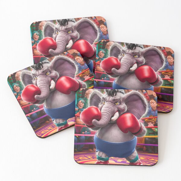 Item preview, Elephant Portrait. elephant boxing designed and sold by ElephantVibes.