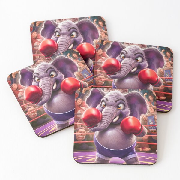 Item preview, Elephant Portrait. elephant boxing designed and sold by ElephantVibes.