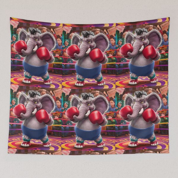 Item preview, Elephant Portrait. elephant boxing designed and sold by ElephantVibes.