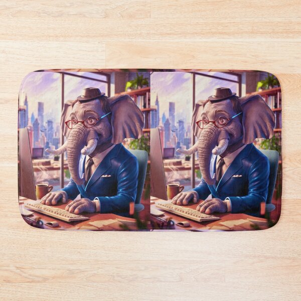 Item preview, Elephant Portrait. elephant in suit designed and sold by ElephantVibes.