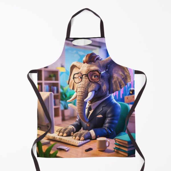 Item preview, Elephant Portrait. elephant in suit designed and sold by ElephantVibes.