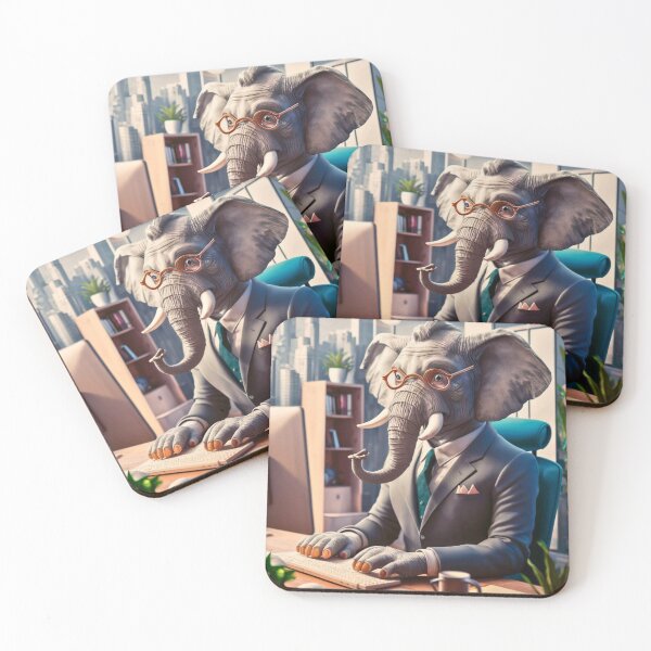 Item preview, Elephant Portrait. elephant in suit designed and sold by ElephantVibes.
