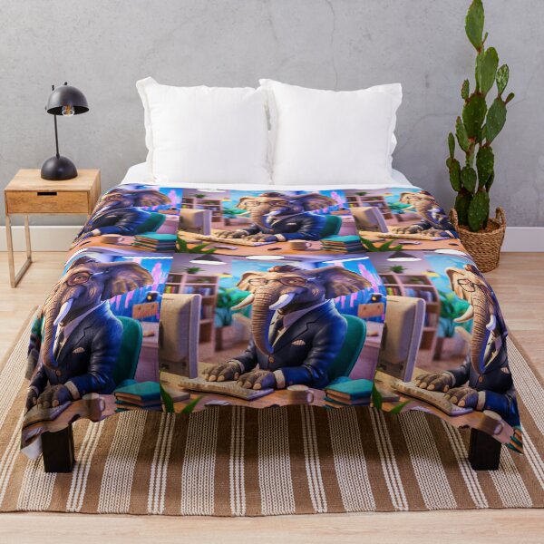Item preview, Elephant Portrait. elephant in suit designed and sold by ElephantVibes.