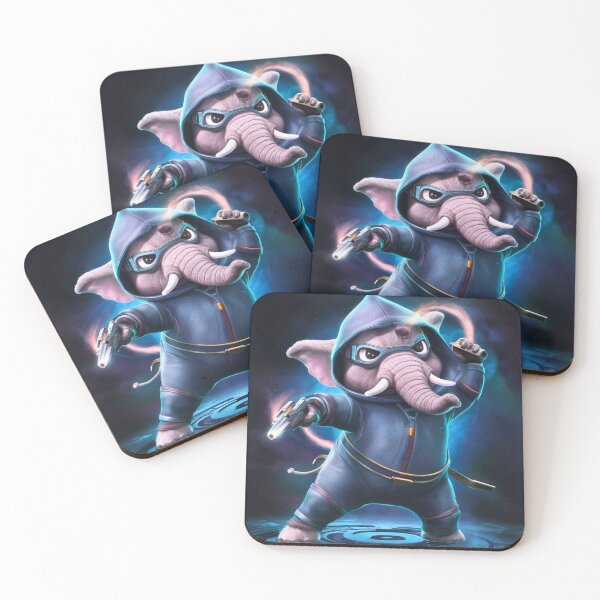 Item preview, Elephant Portrait. futuristic ninja designed and sold by ElephantVibes.