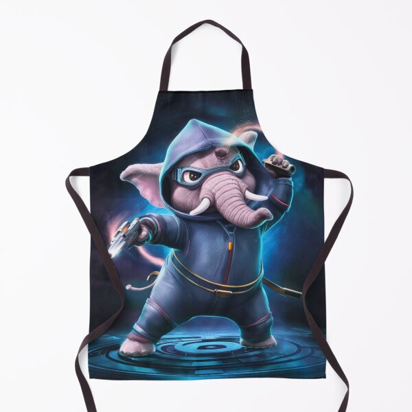 Item preview, Elephant Portrait. futuristic ninja designed and sold by ElephantVibes.