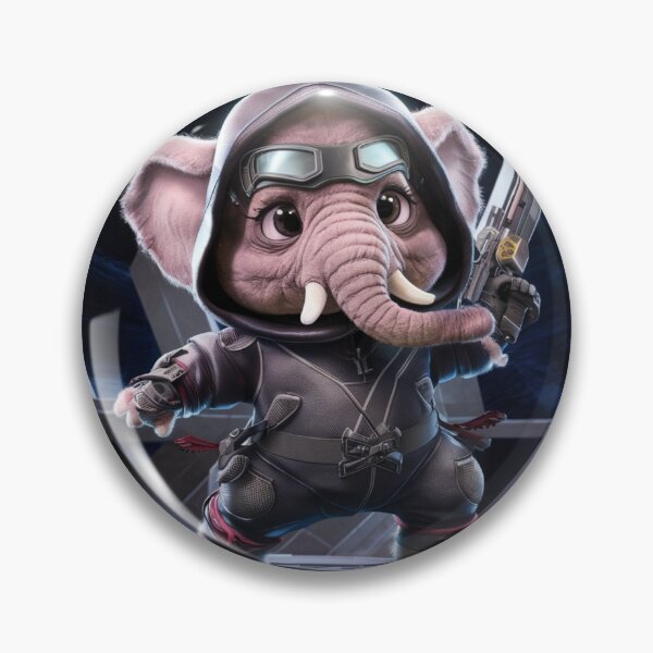 Item preview, Elephant Portrait. futuristic ninja designed and sold by ElephantVibes.