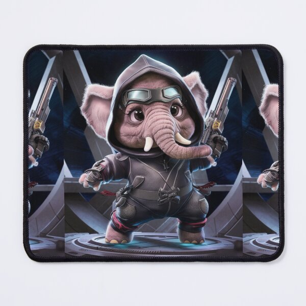 Item preview, Elephant Portrait. futuristic ninja designed and sold by ElephantVibes.