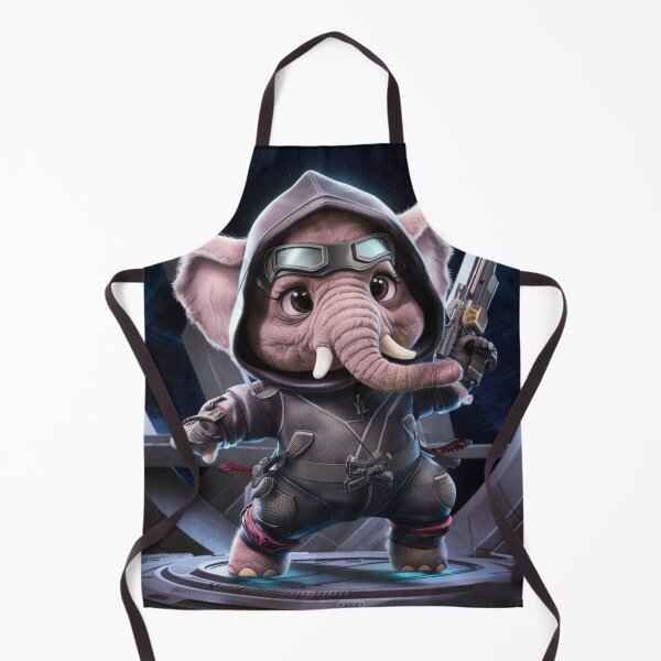Item preview, Elephant Portrait. futuristic ninja designed and sold by ElephantVibes.