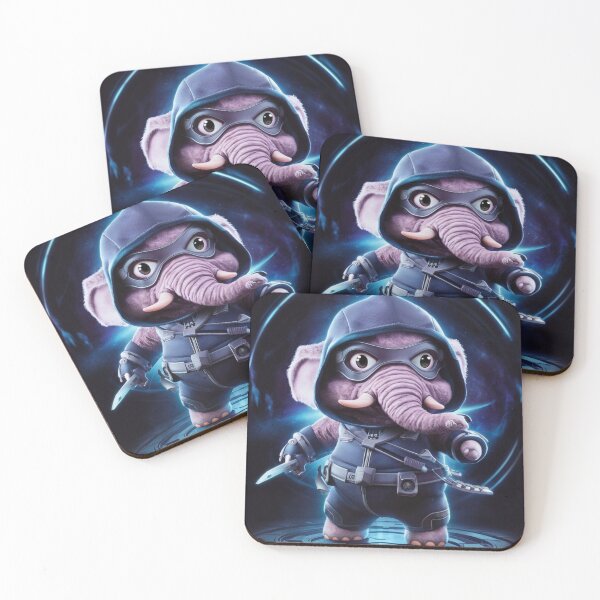 Item preview, Elephant Portrait. futuristic ninja designed and sold by ElephantVibes.