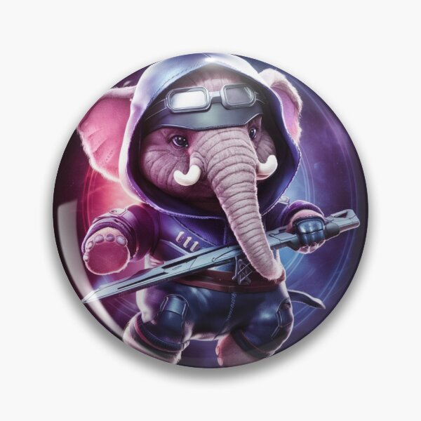 Item preview, Elephant Portrait. futuristic ninja designed and sold by ElephantVibes.
