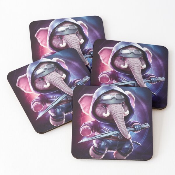 Item preview, Elephant Portrait. futuristic ninja designed and sold by ElephantVibes.