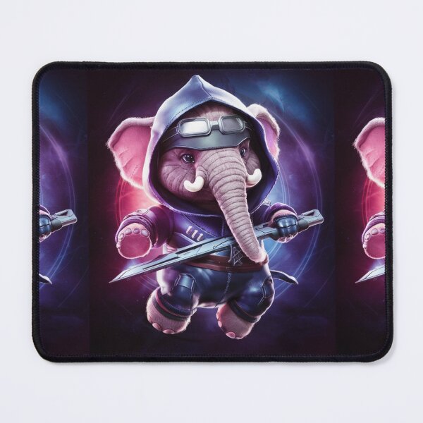 Item preview, Elephant Portrait. futuristic ninja designed and sold by ElephantVibes.
