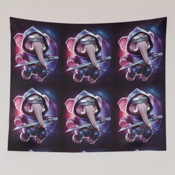 Item preview, Elephant Portrait. futuristic ninja designed and sold by ElephantVibes.