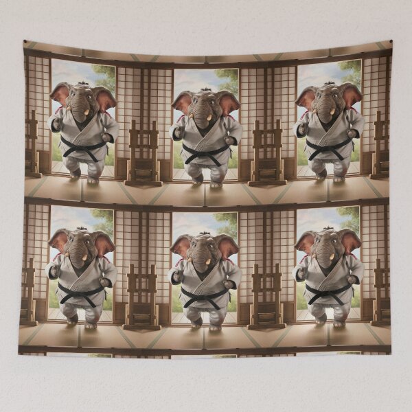 Item preview, Elephant Portrait. dojo, martial art, elephant karate designed and sold by ElephantVibes.