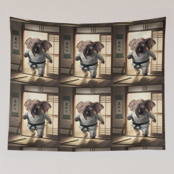 Item preview, Elephant Portrait. dojo, martial art, elephant karate designed and sold by ElephantVibes.