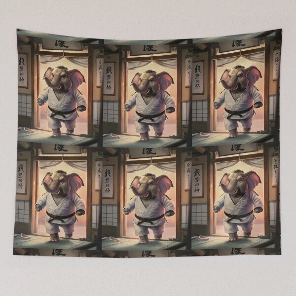 Item preview, Elephant Portrait. dojo, martial art, elephant karate designed and sold by ElephantVibes.