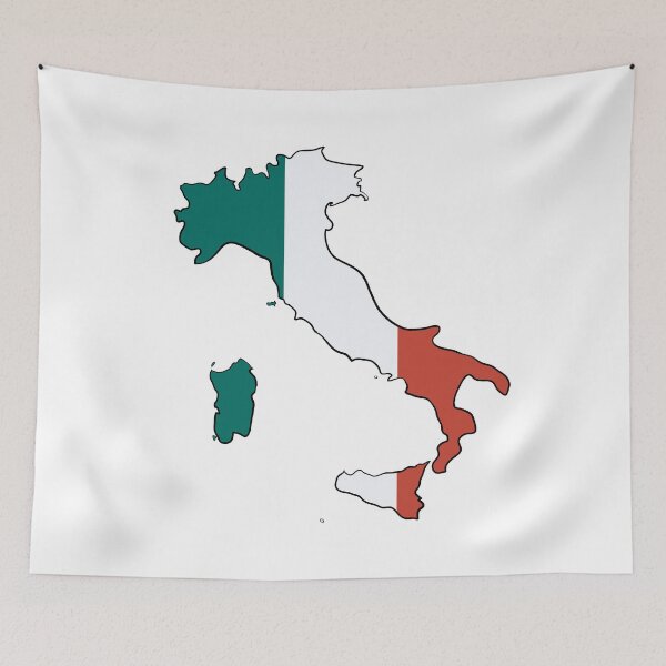 Item preview, Italy Map Flag designed and sold by Halfoun.