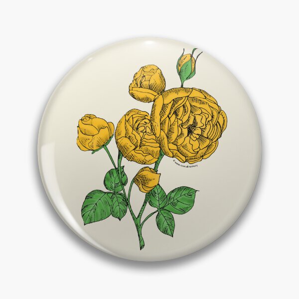 Item preview, Yellow Pompon Rose Bloom Full 26-40 Petals In 3+ Rows designed and sold by Rachael Taylor.