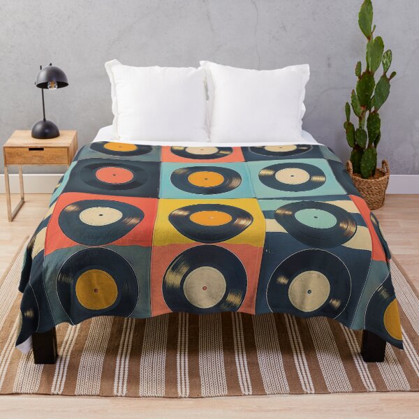 Item preview, Vintage Vinyl Records Pattern designed and sold by Caracas-Vintage.