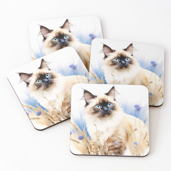 Item preview, Watercolor Birman Cat designed and sold by TheAnimalZ00.