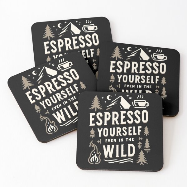 Item preview, Espresso Yourself Even in the Wild | Coffee and Camping | Coffee and Camping gift T-Shirt designed and sold by runeroge13.