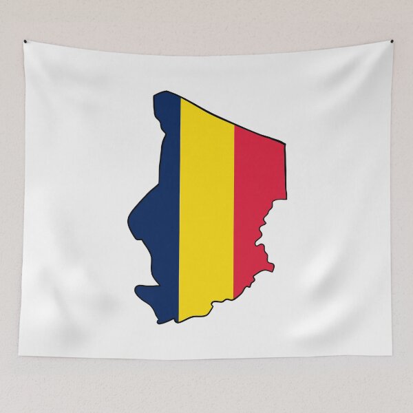 Item preview, Chad Map Flag designed and sold by Halfoun.
