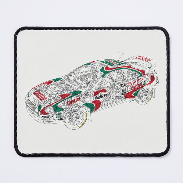 Item preview, Castrol WRC toyota celica cutaway outline sticker designed and sold by Quinn Single.