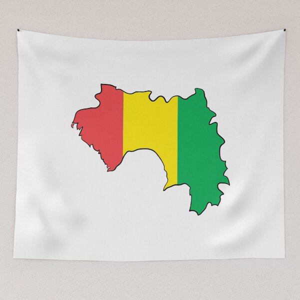 Item preview, Guinea Map Flag designed and sold by Halfoun.