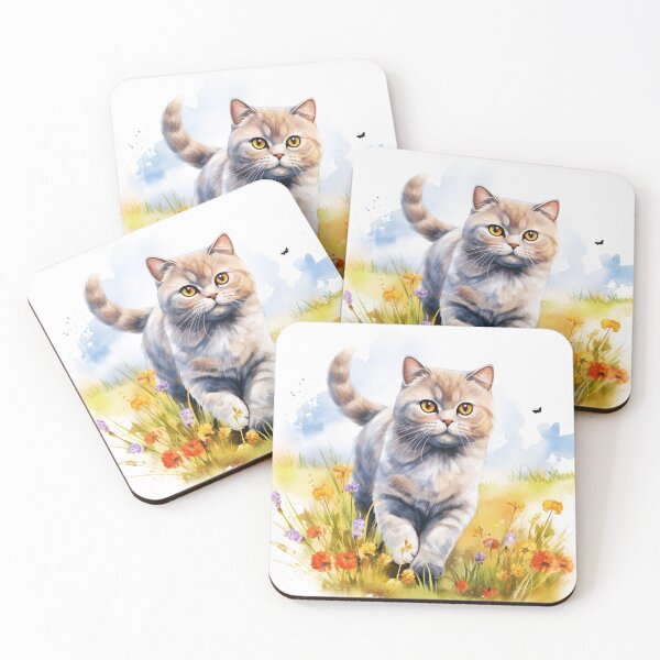 Item preview, Watercolor British Shorthair Cat designed and sold by TheAnimalZ00.