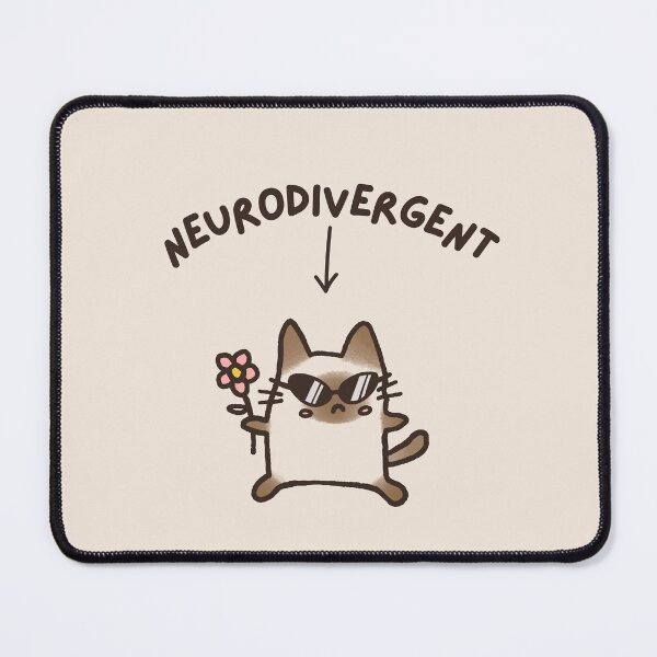 Item preview, Neurodivergent Cat (Cream) designed and sold by mydoodlesateme.