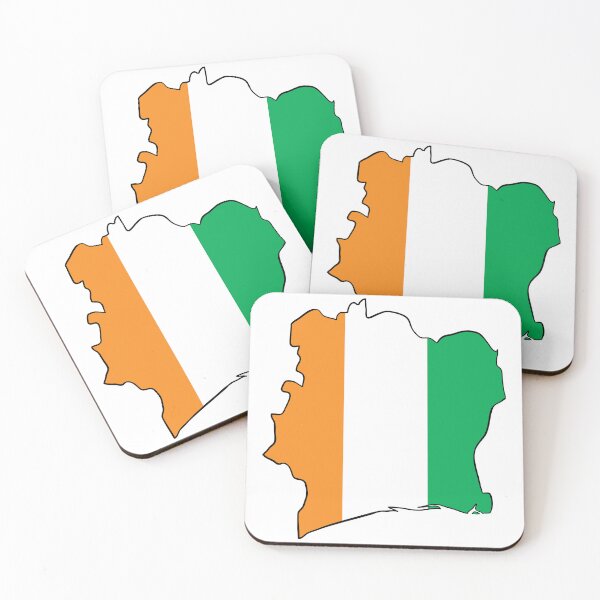 Item preview, Ivory Coast Map Flag designed and sold by Halfoun.