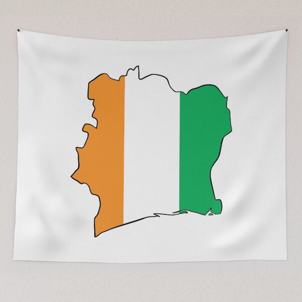 Item preview, Ivory Coast Map Flag designed and sold by Halfoun.