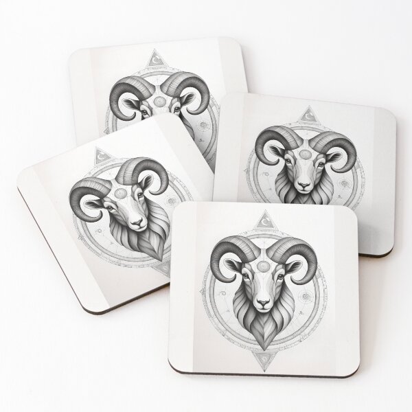 Item preview, Aries, astrological sign in the zodiac, abstract drawing designed and sold by lonelymoony.