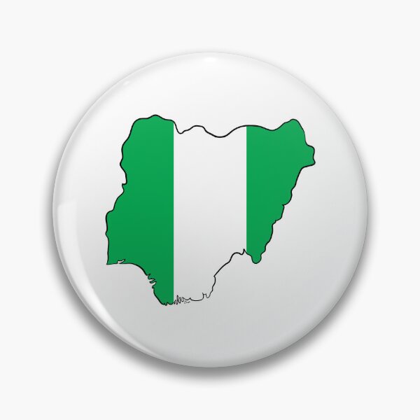Item preview, Nigeria Map Flag designed and sold by Halfoun.
