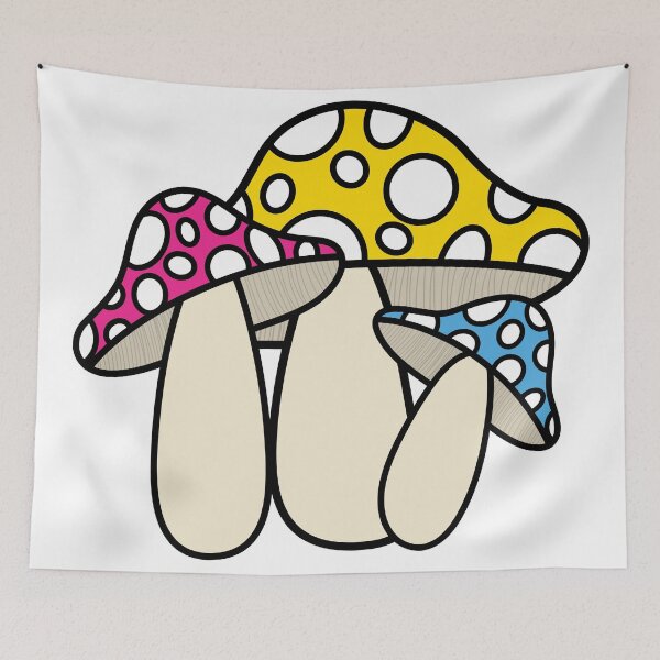 Item preview, Pansexual Pride Mushroom  designed and sold by The-Floral-One.