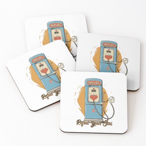 Item preview, Vintage Gas Pump Heart: Refuel Your Soul Typography Design designed and sold by HahaHandlesHub.