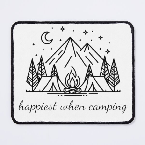 Item preview, Happiest when camping designed and sold by MysticForest18.