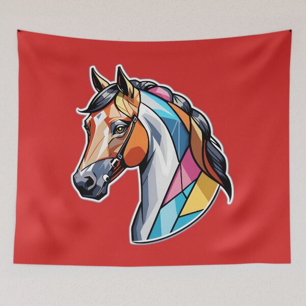 Item preview, Cute Horse With Abstract Geometric Pattern designed and sold by TheArtOfPat.