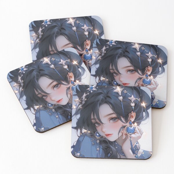 Item preview, Elegant Sapphire Stardust Anime Girl designed and sold by bubblegoth.