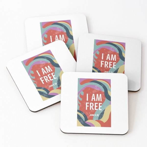 Item preview, Christian Freedom: Minimalist Typography Art - I AM FREE designed and sold by HahaHandlesHub.