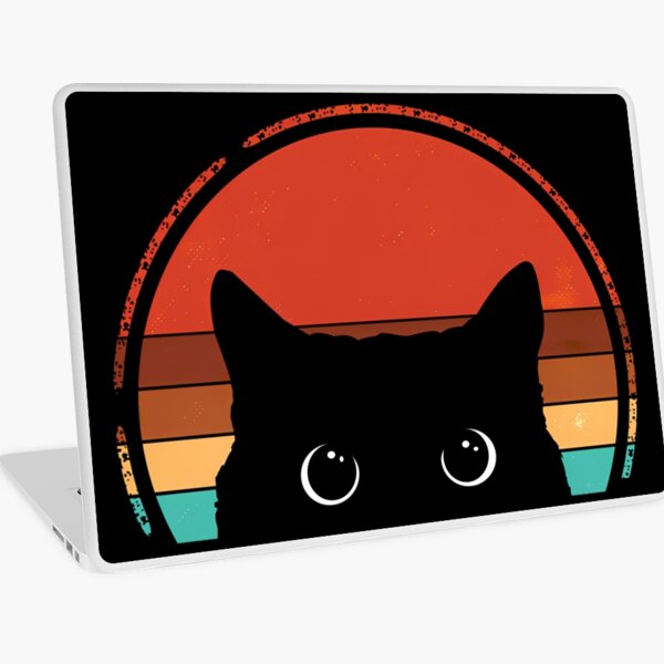 Artikel-Vorschau von Schwarze Katze späht bei Sonnenuntergang Vintage, designt und verkauft von SinaGebhardt6.