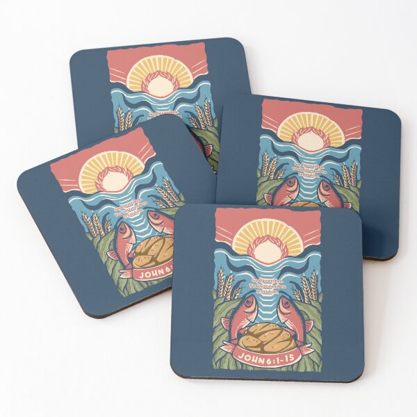 Item preview, Jesus' Miracle of Fish and Bread: Vibrant Christian Illustration Art designed and sold by HahaHandlesHub.
