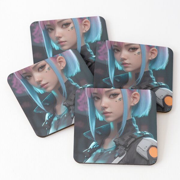 Item preview, Cyberpunk Anime Female Portrait (Spring Edition) designed and sold by papi1998.